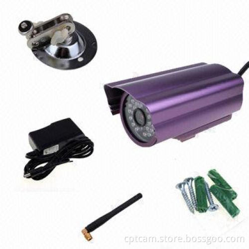 IP Box Camera, Wireless, MJPEG, 300K Pixels, CMOS, IR Night Vision, Supports 32GB SD Card, Low-cost
